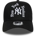casquette-trucker-noire-a-frame-wordmark-new-york-yankees-mlb-new-era