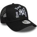mutzen-gebogen-schwarz-snapback-a-frame-wordmark-der-new-york-yankees-mlb-von-new-era