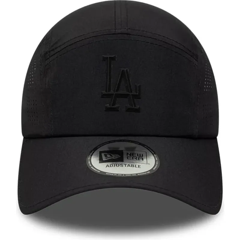 casquette-trucker-noire-avec-logo-noir-runner-tech-midi-los-angeles-dodgers-mlb-new-era