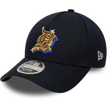 Mützen gebogen marineblau snapback 9FORTY M-Crown A Frame Emblem der Detroit Tigers MLB von New Era
