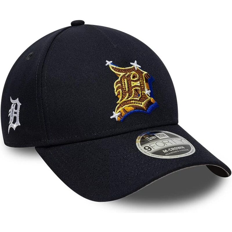casquette-courbee-bleue-marine-snapback-9forty-m-crown-a-frame-emblem-detroit-tigers-mlb-new-era