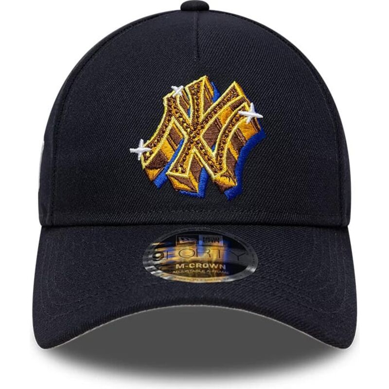 mutzen-gebogen-marineblau-snapback-9forty-m-crown-a-frame-emblem-der-new-york-yankees-mlb-von-new-era
