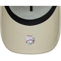 casquette-courbee-beige-snapback-avec-logo-marron-e-frame-league-essential-new-york-yankees-mlb-new-era