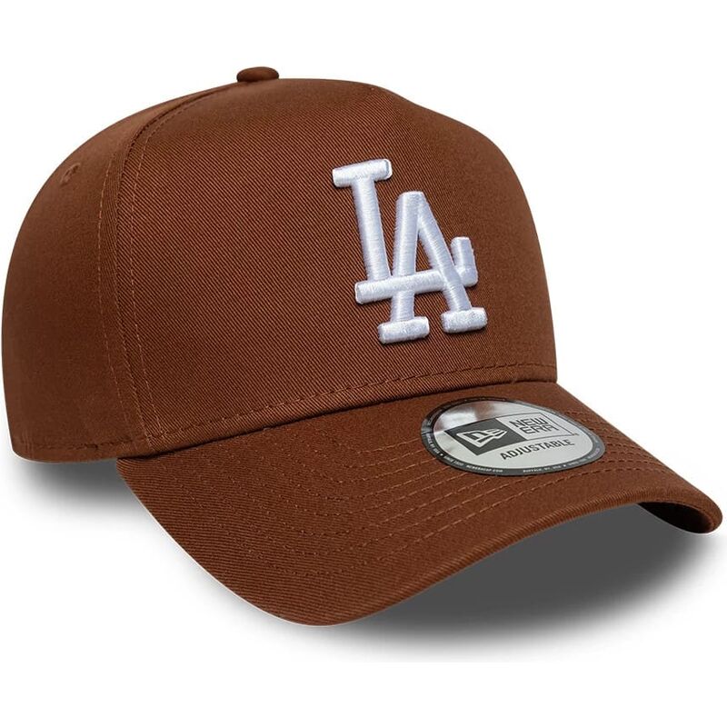 casquette-courbee-marron-snapback-e-frame-league-essential-los-angeles-dodgers-mlb-new-era