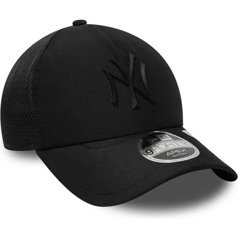 mutzen-gebogen-schwarz-snapback-9forty-apex-sporty-der-new-york-yankees-mlb-von-new-era