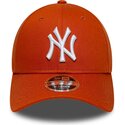 mutzen-gebogen-orange-snapback-9forty-m-crown-der-new-york-yankees-mlb-von-new-era
