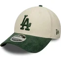 mutzen-gebogen-beige-snapback-9forty-m-crown-cord-der-los-angeles-dodgers-mlb-von-new-era