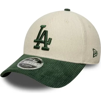 Mützen gebogen beige snapback 9FORTY M-Crown Cord der Los Angeles Dodgers MLB von New Era