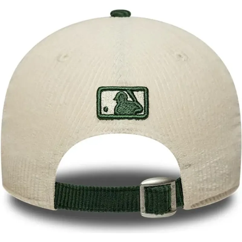 mutzen-gebogen-beige-snapback-9forty-m-crown-cord-der-los-angeles-dodgers-mlb-von-new-era
