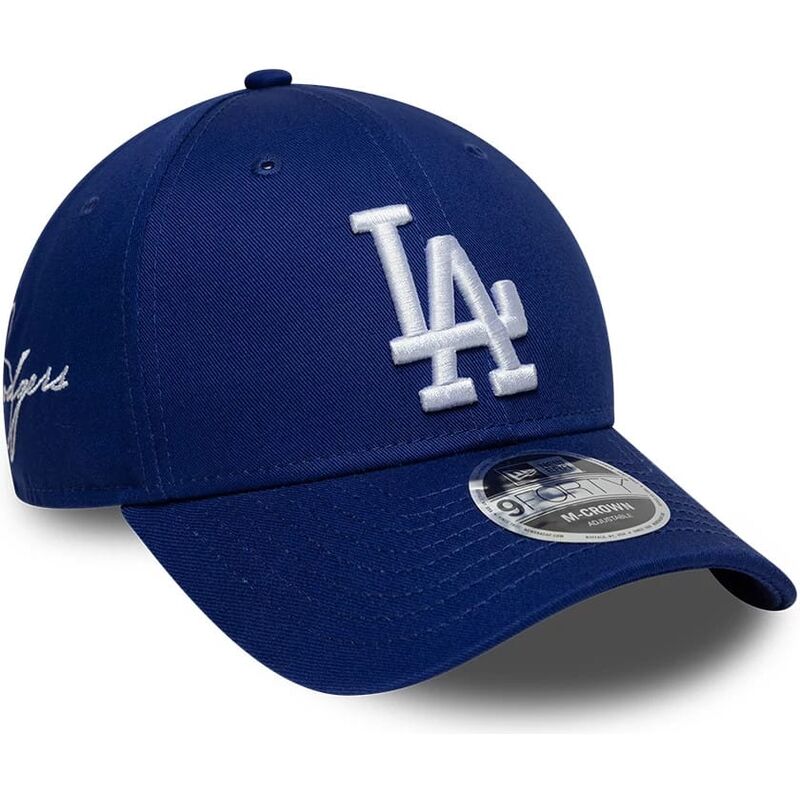mutzen-gebogen-blau-snapback-9forty-m-crown-side-script-der-los-angeles-dodgers-mlb-von-new-era
