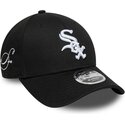 mutzen-gebogen-schwarz-snapback-9forty-m-crown-side-script-der-chicago-white-sox-mlb-von-new-era