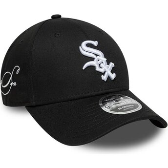 Mützen gebogen schwarz snapback 9FORTY M-Crown Side Script der Chicago White Sox MLB von New Era