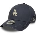 casquette-courbee-grise-ajustable-9forty-stitched-los-angeles-dodgers-mlb-new-era