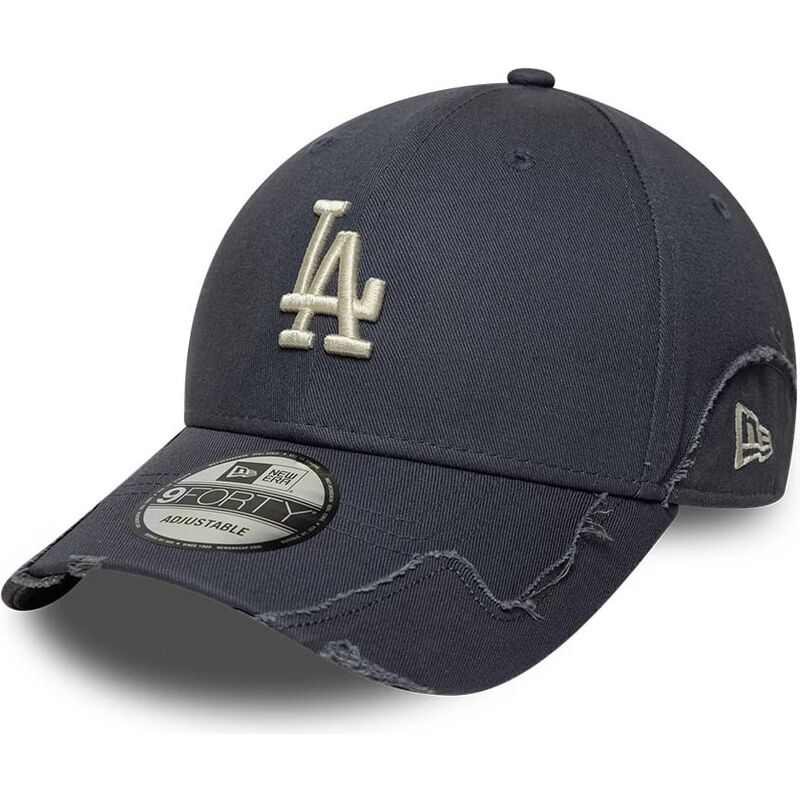 mutzen-gebogen-grau-verstellbares-band-9forty-stitched-der-los-angeles-dodgers-mlb-von-new-era
