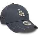 casquette-courbee-grise-ajustable-9forty-stitched-los-angeles-dodgers-mlb-new-era