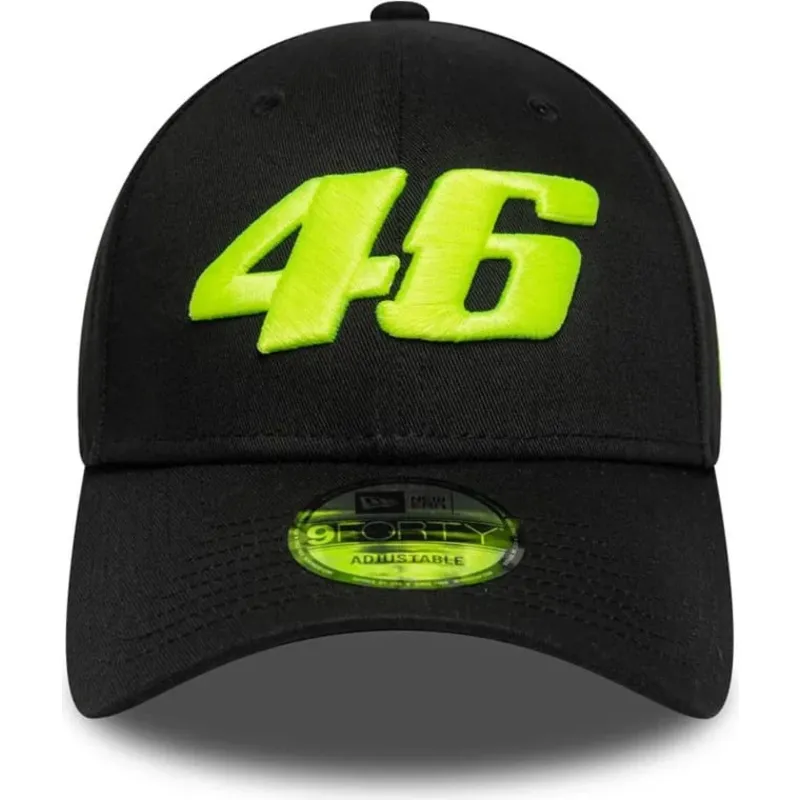 gorra-curva-negra-ajustable-9forty-wordmark-de-valentino-rossi-vr46-motogp-de-new-era