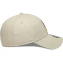 casquette-courbee-beige-ajustable-avec-logo-marron-9forty-faux-pony-infill-los-angeles-dodgers-mlb-new-era