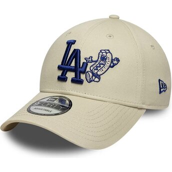 Mützen gebogen beige verstellbares band 9FORTY Food Icon der Los Angeles Dodgers MLB von New Era
