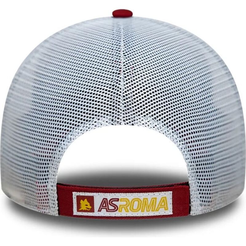 casquette-trucker-rouge-et-blanche-ajustable-9forty-league-associazione-sportiva-roma-serie-a-new-era