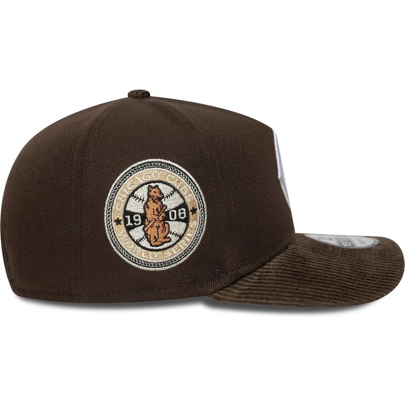 mutzen-gebogen-braun-snapback-19twenty-cooperstown-cord-der-chicago-cubs-mlb-von-new-era