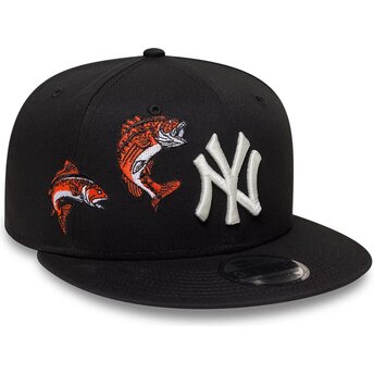 Mützen flach schwarz snapback 9FIFTY Outdoor Icon der New York Yankees MLB von New Era