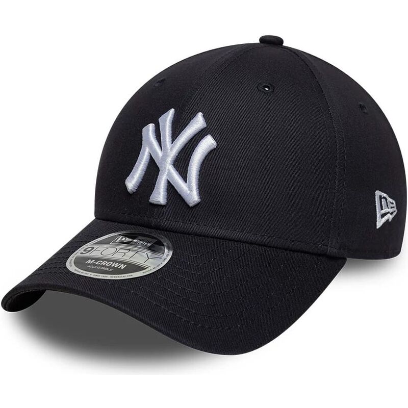 casquette-courbee-bleue-marine-snapback-9forty-m-crown-side-script-new-york-yankees-mlb-new-era