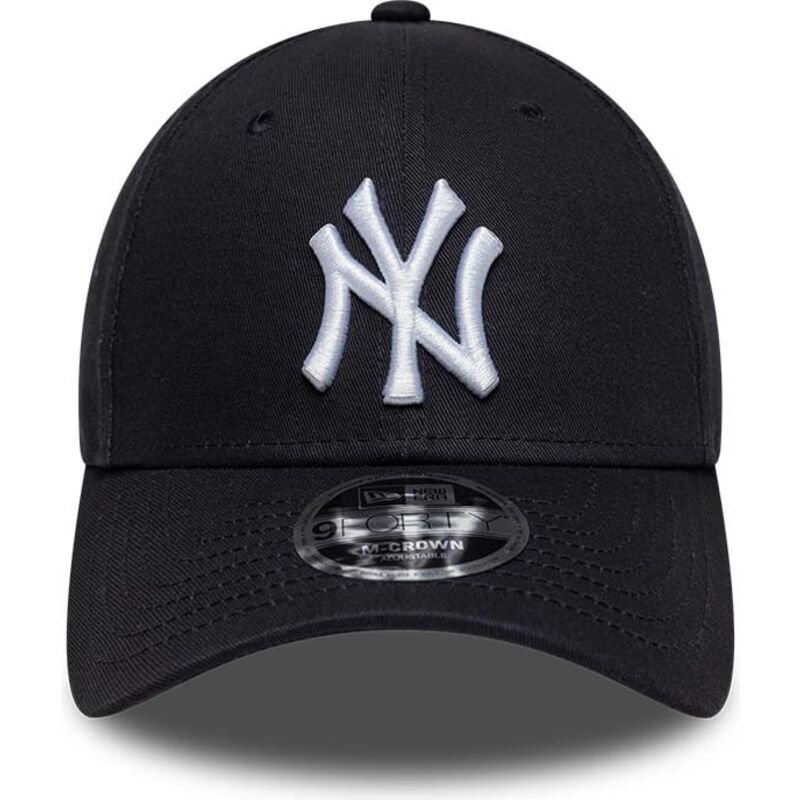casquette-courbee-bleue-marine-snapback-9forty-m-crown-side-script-new-york-yankees-mlb-new-era