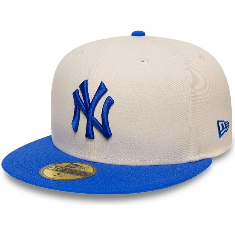 mutzen-flach-beige-angepasst-59fifty-league-essential-der-new-york-yankees-mlb-von-new-era
