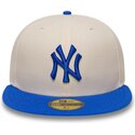 mutzen-flach-beige-angepasst-59fifty-league-essential-der-new-york-yankees-mlb-von-new-era