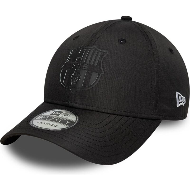 casquette-courbee-noire-ajustable-avec-logo-noir-9forty-ripstop-fc-barcelona-laliga-new-era