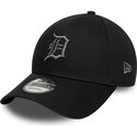 casquette-courbee-noire-ajustable-avec-logo-grise-9forty-league-essential-detroit-tigers-mlb-new-era