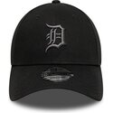 casquette-courbee-noire-ajustable-avec-logo-grise-9forty-league-essential-detroit-tigers-mlb-new-era