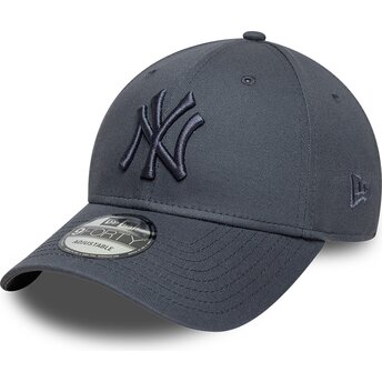 Casquette courbée grise foncé ajustable avec logo grise foncé 9FORTY League Essential New York Yankees MLB New Era
