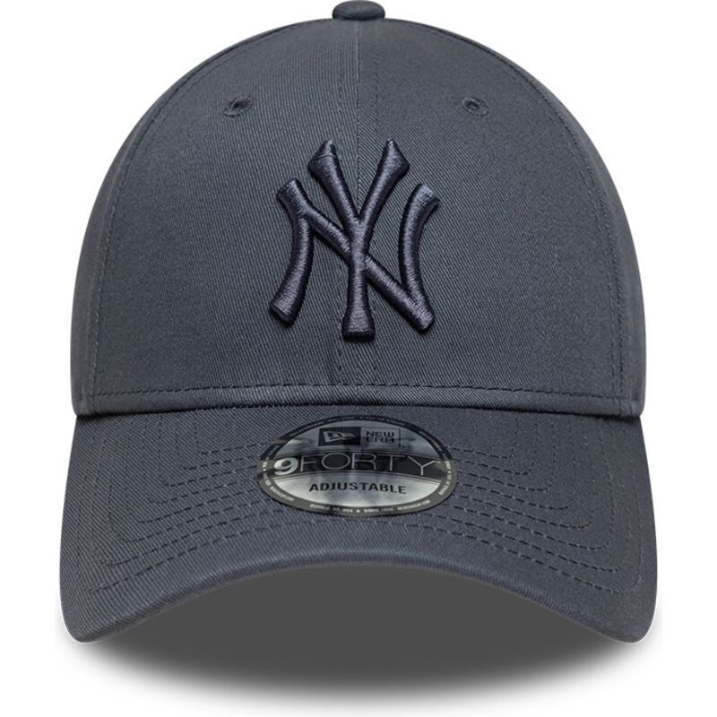 casquette-courbee-grise-fonce-ajustable-avec-logo-grise-fonce-9forty-league-essential-new-york-yankees-mlb-new-era