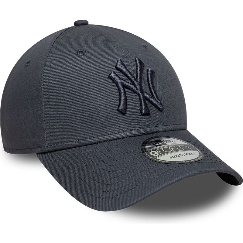 casquette-courbee-grise-fonce-ajustable-avec-logo-grise-fonce-9forty-league-essential-new-york-yankees-mlb-new-era