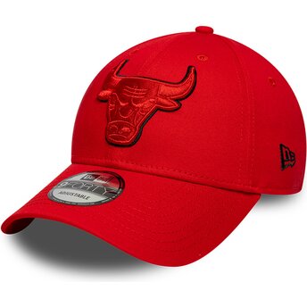 Mützen gebogen rot verstellbares band 9FORTY Outline der Chicago Bulls NBA von New Era