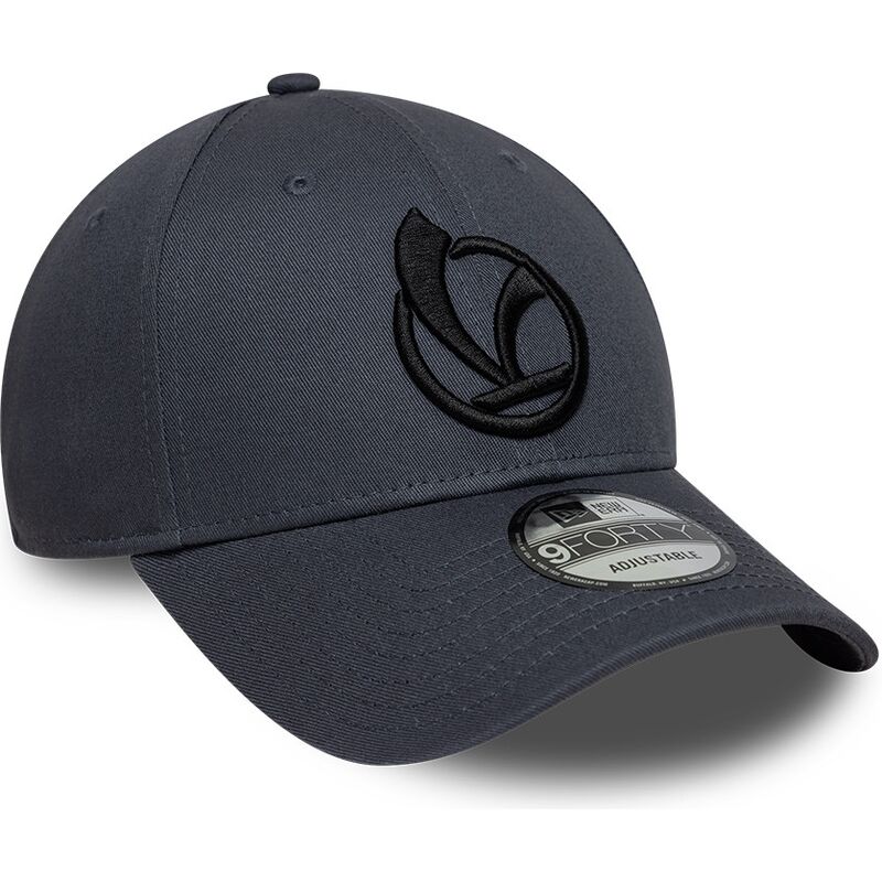 casquette-courbee-grise-fonce-ajustable-avec-logo-noir-9forty-logo-vespa-piaggio-new-era