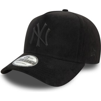 Casquette courbée noire snapback avec logo noir E Frame...