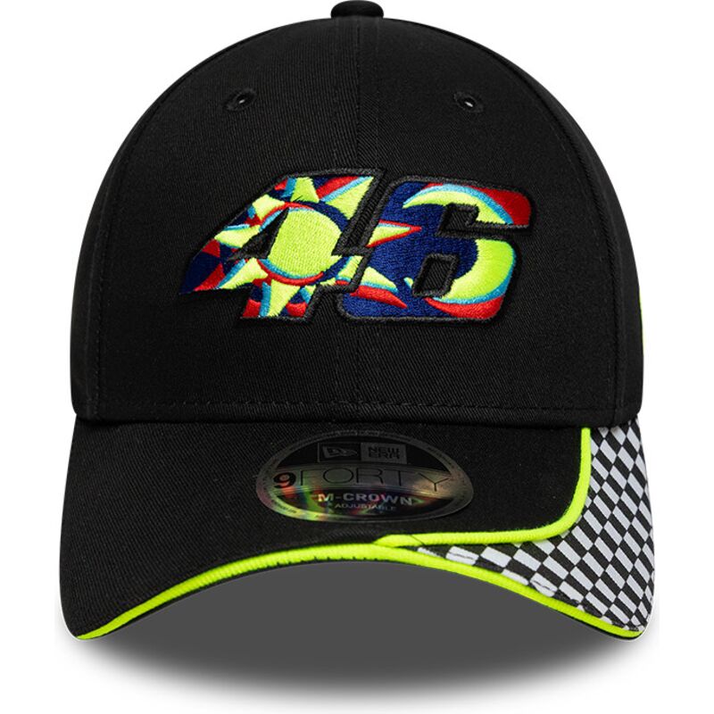 casquette-courbee-noire-ajustable-9forty-m-crown-check-valentino-rossi-vr46-motogp-new-era