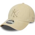 mutzen-gebogen-beige-verstellbares-band-9forty-m-crown-cord-der-new-york-yankees-mlb-von-new-era