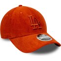 casquette-courbee-orange-ajustable-avec-logo-orange-9forty-m-crown-cord-los-angeles-dodgers-mlb-new-era