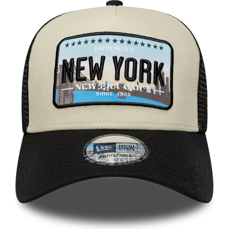 mutzen-gebogen-schwarz-snapback-a-frame-license-plate-der-new-york-von-new-era