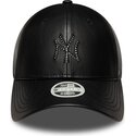mutzen-gebogen-schwarz-snapback-9forty-m-crown-pu-diamante-der-new-york-yankees-mlb-von-new-era