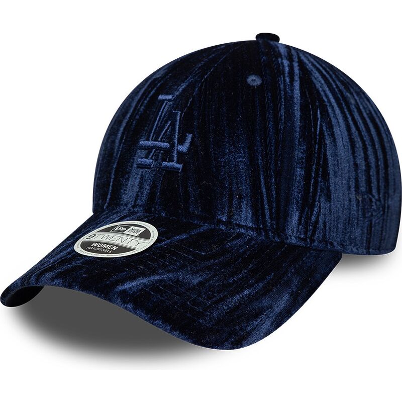 mutzen-gebogen-marineblau-verstellbares-band-9twenty-velour-der-los-angeles-dodgers-mlb-von-new-era