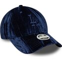 mutzen-gebogen-marineblau-verstellbares-band-9twenty-velour-der-los-angeles-dodgers-mlb-von-new-era