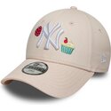 mutzen-gebogen-rosa-verstellbares-band-fur-kinder-9forty-food-icon-cupcake-der-new-york-yankees-mlb-von-new-era