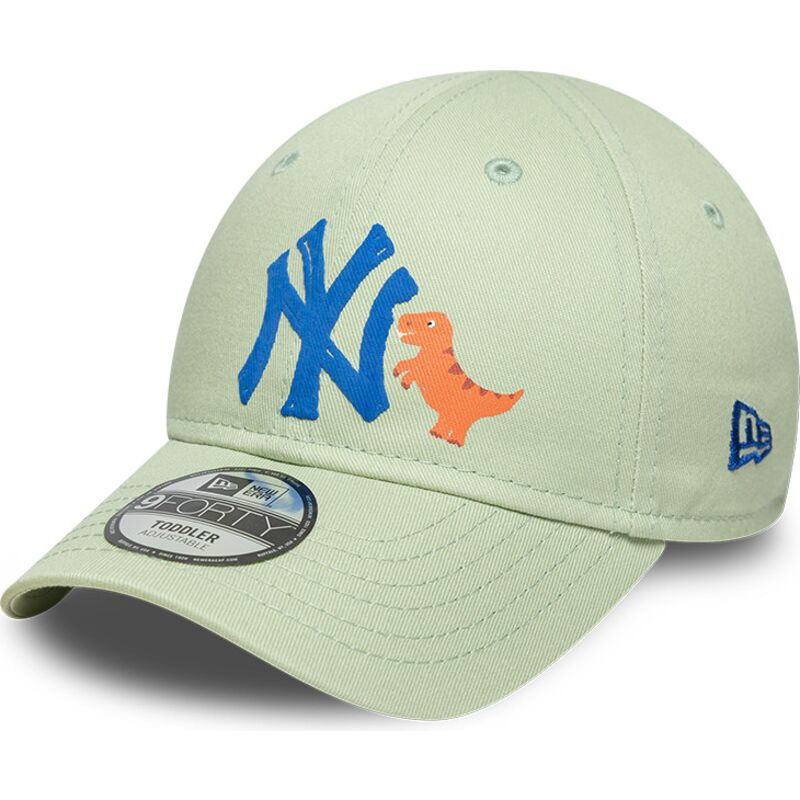 casquette-courbee-verte-ajustable-pour-enfant-avec-logo-bleu-9forty-dino-icon-new-york-yankees-mlb-new-era