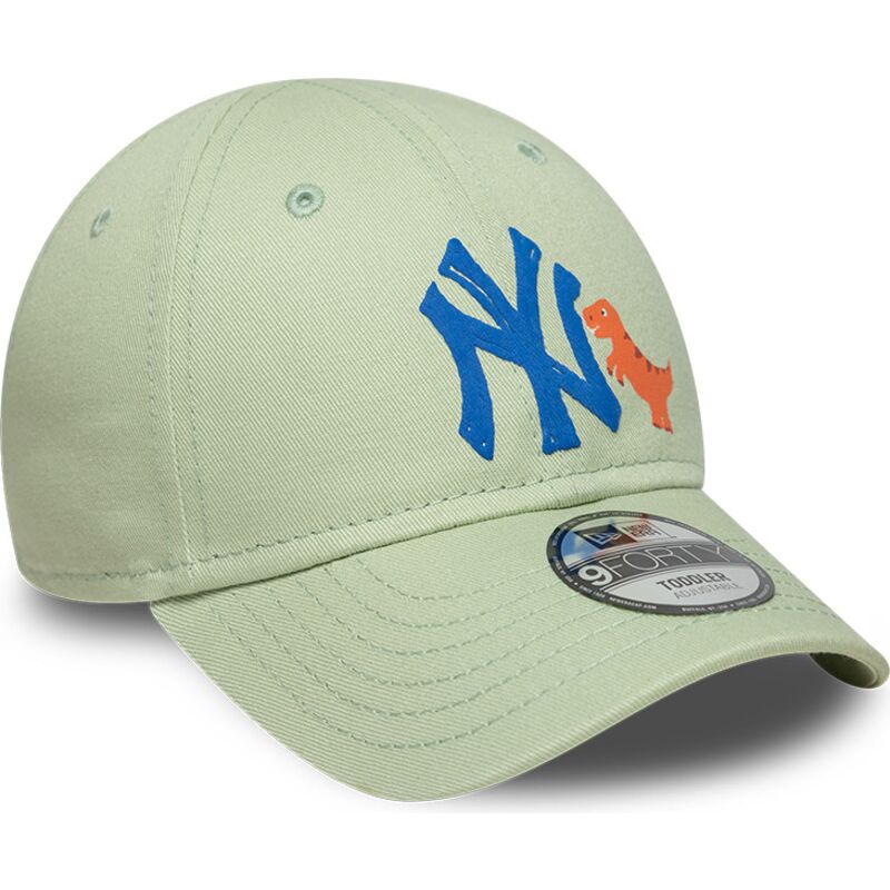 casquette-courbee-verte-ajustable-pour-enfant-avec-logo-bleu-9forty-dino-icon-new-york-yankees-mlb-new-era
