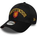 mutzen-gebogen-schwarz-snapback-fur-kinder-9forty-wordmark-der-gryffindor-harry-potter-von-new-era