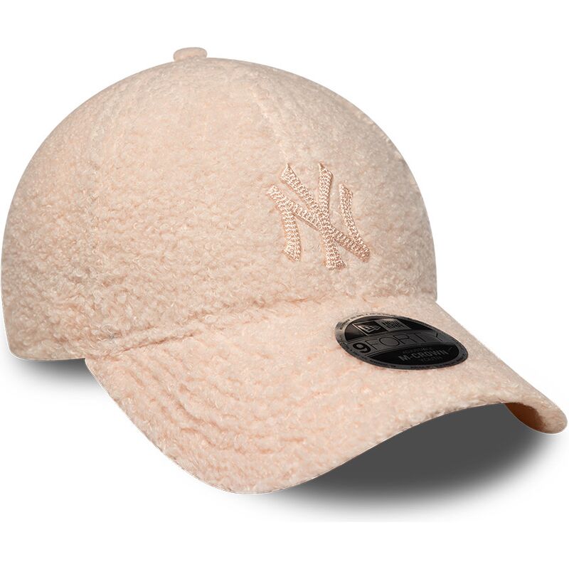 casquette-courbee-rose-snapback-pour-enfant-avec-logo-rose-9forty-m-crown-winter-borg-new-york-yankees-mlb-new-era casquette-courbee-rose-snapback-pour-enfant-avec-logo-rose-9forty-m-crown-winter-borg-new-york-yankees-mlb-new-era